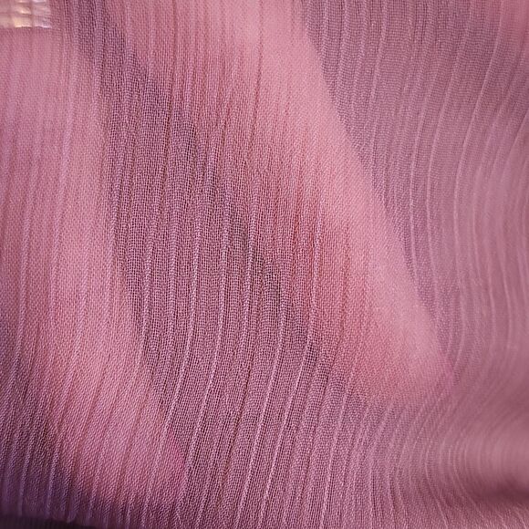 5/$55 Express Mauve Purple Sheer Top Ruffle Sleeves Comfy Blouse, M - Picture 5 of 8